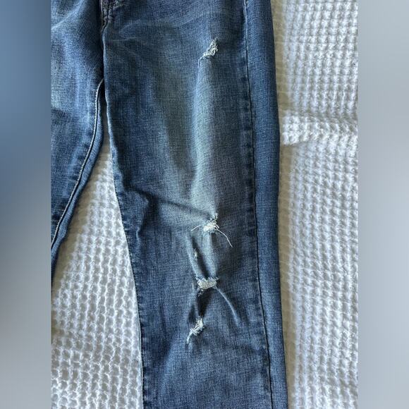 Pistola Skinny High Rise Distressed Knee Rip Jeans Size 27 - Picture 5 of 10